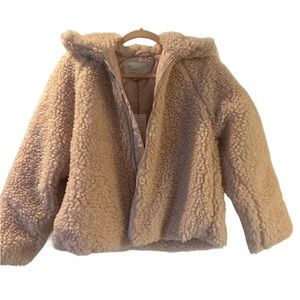 NWT soft pink teddy jacket